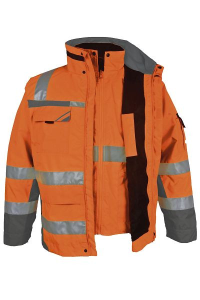 Parka de protection d'avertissement PKA 3in1, orange/gris, taille: S, WIPA3in1-O-002