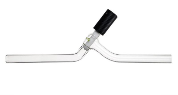 Vanne à passage direct pour vide poussé Rettberg avec axe en PTFE, passage 0 - 10 mm, réglable, douille extérieure - Ø 22 mm, verre borosilicaté 3.3, 107000172