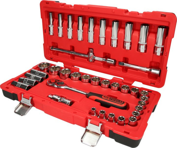 KS Tools 1/2CHROME+ jeu de clés à douilles, 39 pièces, 958.0639