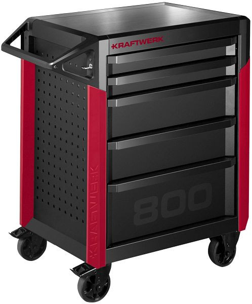 Chariot d'atelier Kraftwerk PRO LINE PT800 5 tiroirs, 101.415.000
