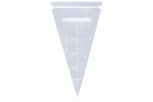 Poche à douille jetable Schneider avec fermeture ZIP, 320 mm x 150 mm, 50 µ, paquet : 50 pièces/carton, 391050