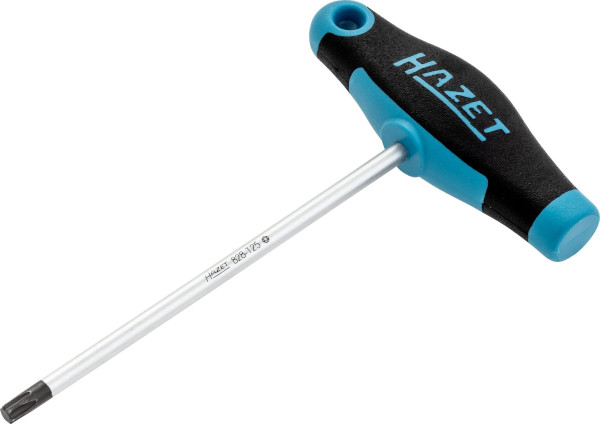 Tournevis Hazet, avec poignée en T, profil intérieur TORX®, T25, lame ronde, poignée en T ergonomique HAZET à 2 composants, 828-T25