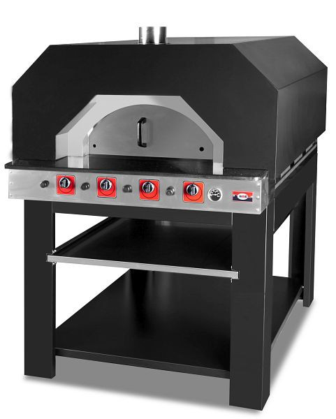 Four à pizza à gaz GMG Classic, 9x Ø 30cm, 34 kW, GAZ, sol en briques réfractaires, 1 chambre de cuisson, PFG-TN1