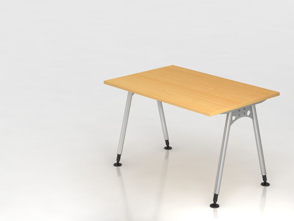 Bureau Hammerbacher pied A 120x80cm, hêtre, forme rectangulaire, VAS12/6/S