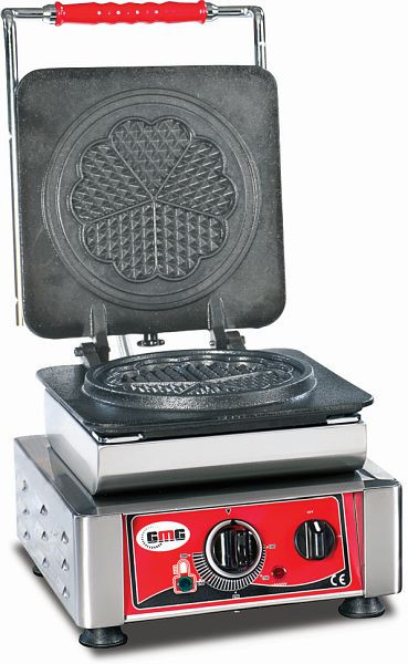 Gaufrier GMG Amore-M, 1x (Ø 17 cm), plaque de cuisson interchangeable, très facile à monter, 50° à 300°C, facile à nettoyer, WE-01M