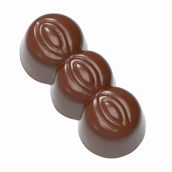 Moule à chocolat Schneider - trois noix, 275 x 175 x 24 mm / 47 x 19 x 17 mm, 13 g, 3 x 8 pièces, 422391