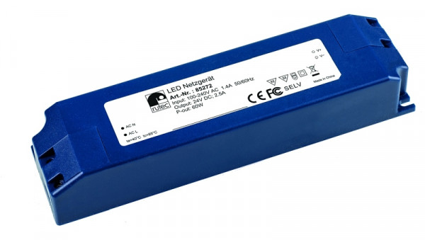 rutec Projekt LED bloc d'alimentation 24V 60W IP20, connexion à vis, PHE272