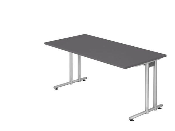 Hammerbacher bureau base C 160x80cm graphite/argent, VNS16/G/S