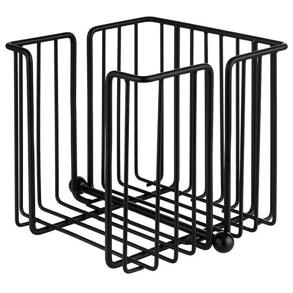 APS Porte-serviettes -URBAN-, 19 x 19 cm, hauteur : 18 cm, métal, noir, pour environ 120 serviettes pliées 1/4, poids compris, 11771