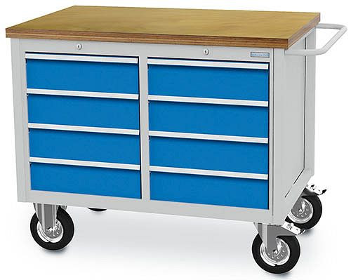 Chariot d'atelier Bedrunka+Hirth T736 R 18-24, 8x150 mm, tiroir à extension complète 100%, capacité de charge 70 kg, 04.12.28V