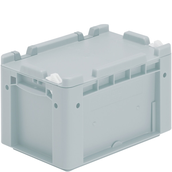 BITO Euro bac gerbable XL Set /XL 32221ASDV 300x200x220 gris, fermeture couvercle, C0290-0571