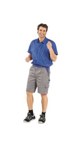 Short Planam Highline, zinc/bleuet/rouge, taille XL, 2373056