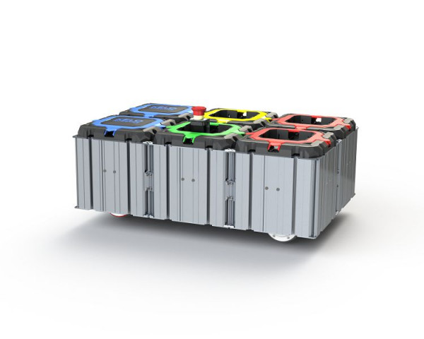 KELO Robotics Robot Mobile Omnidirectionnel, 2 Roues Motrices + 2 Volants Passifs, KPRC-0021