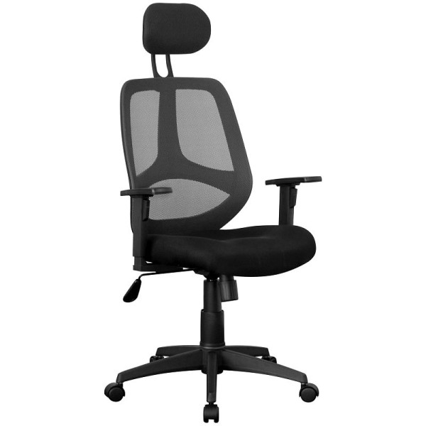 Housse en tissu pour chaise de bureau Amstyle noir, SPM1.206