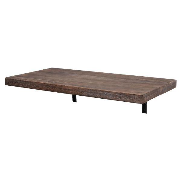 Table murale Mendler HWC-H48, table pliante murale étagère murale, bois massif pliable, 100x50cm brun shabby, 73423