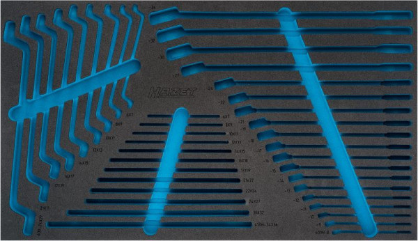 Insert en mousse souple à 2 composants Hazet, pour 163-478/40 Dimensions / longueur : 691 mm x 392 mm Taille du système d'organisation : 4/3+ (691 x 392 mm), 163-478L