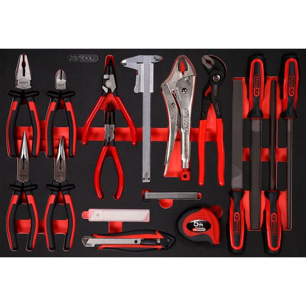 KS Tools PERFORMANCEplus jeu d'outils, 28 pièces, pinces et limes, 811.0019