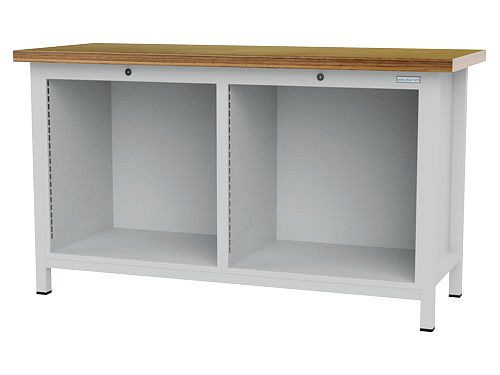 Boîtier d'établi Bedrunka+Hirth, profondeur 600 mm, R 24-16, dimensions en mm (LxPxH) : 1500 x 600 x 859, 03T515H6.00