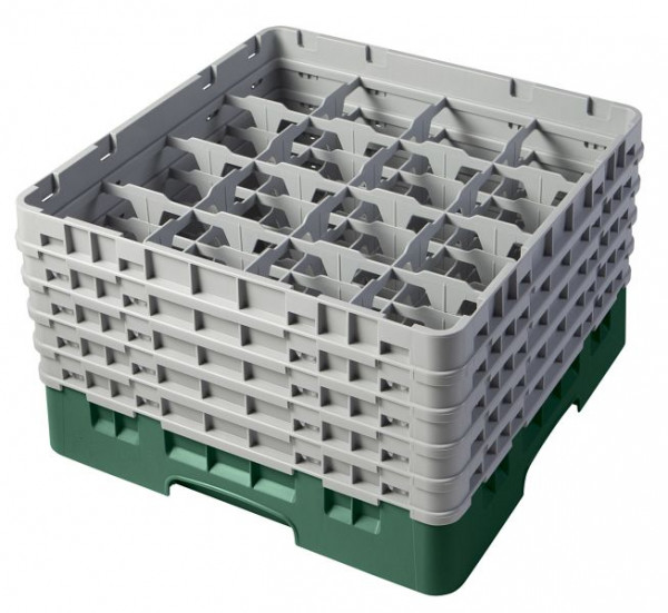 Panier de lavage Cambro 16 compartiments Camrack® Hauteur: 25 cm vert bouteille, UE: 2 pièces, 16S958119