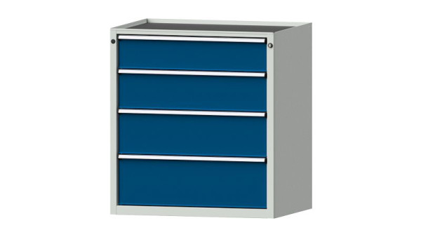 Armoire à tiroirs pour établis ANKE, modèle 3003 V, 910 x 675 x 980 mm, RAL 7035/5010, baignoire, 611.204