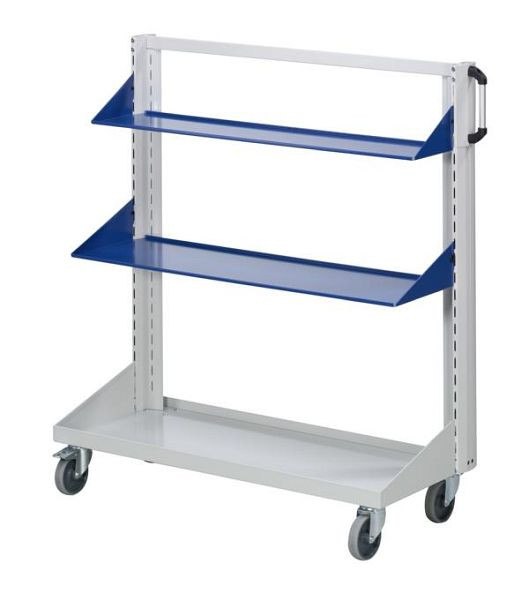 Étagères de voiture de base ANKE droites; 1250 x 1350 mm; RAL 7035/5010; avec 1 x étagère droite 250 mm; 1 x étagère droite 350 mm