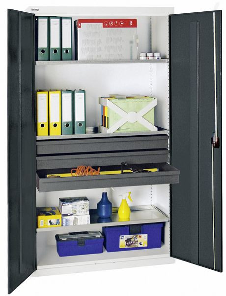 armoire à outils et matériaux blunt TM 3000, RAL 7035/7016, 3 tiroirs, 3 plateaux, 3008271