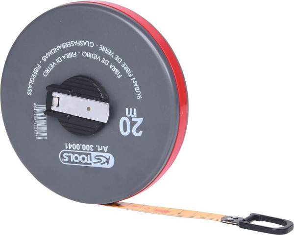 Ruban à mesurer capsule KS Tools avec ruban en plastique, 20 m, 300.0041