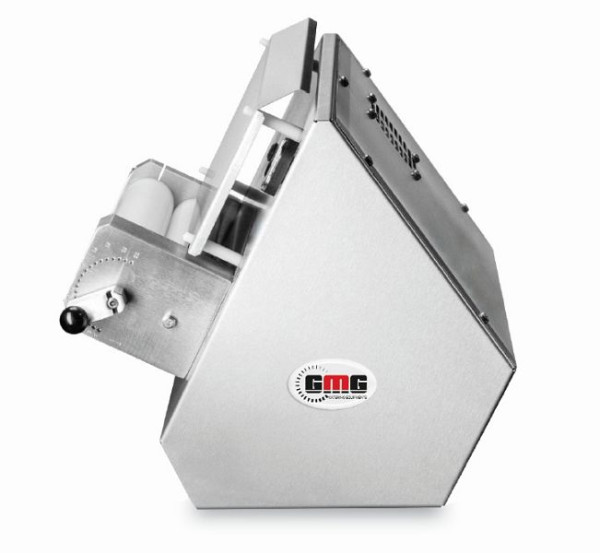 Machine à rouler la pâte GMG Ø 40cm pour pizzas rondes et carrées, épaisseur de pâte réglable, poids de pâte variable 80-500g, TTA-S-40