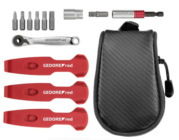 GEDORE kit vélo rouge en déplacement, 3300194