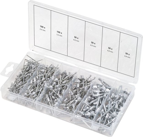 Gamme de rivets aveugles KS Tools, 400 pièces, 970.0150