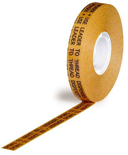 Ruban adhésif transfert DENIOS, pour montage, fixation et collage sécurisés, largeur 12 mm x 33 m, pack : 12 rouleaux, 299550