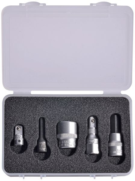 Jeu d'outils en acier SW pour bouchons de vidange d'huile en plastique, 5 pièces, 03038L