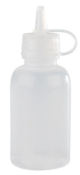 Flacon souple APS -MINI-, Ø 3,5 cm, hauteur : 9,5 cm, 0,05 litre, polyéthylène, transparent, avec couvercle à vis, bouchon, lot de 4, 93226