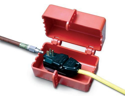 DENIOS Grand dispositif d'arrêt électro-pneumatique pour connexions électriques, 209739