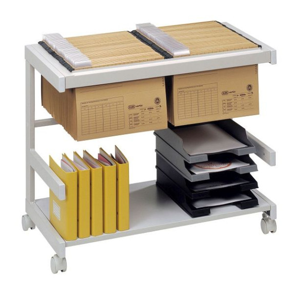 Chariot de bureau mobile Hammerbacher gris 1 dossier suspendu, 1 étagère, V18H1/5