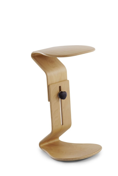 Tabouret NEST NATURE prêt sans coussin d'assise, surface plaqué hêtre huilé, réglable en hauteur 53 - 72 cm, 1119H_96