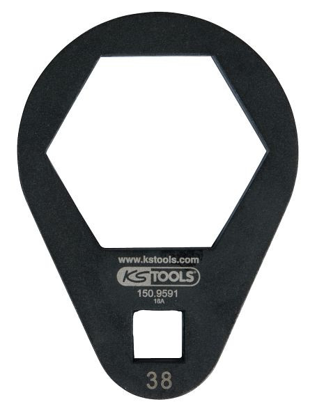 KS Tools Clé à douille 3/8", extra plate, 38 mm, 150.9591