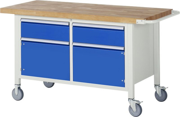 Établi mobile RAU série 8000, 2 x tiroirs, 2 x portes, 1500x880x700 mm, 05-8466A2-157B4S.11