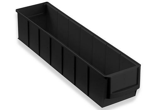 DENIOS pro-line ESD boîte d'étagères pro-line C2-S, PP, 91 x 400 x 81 mm, noir, lot de 48, 265170