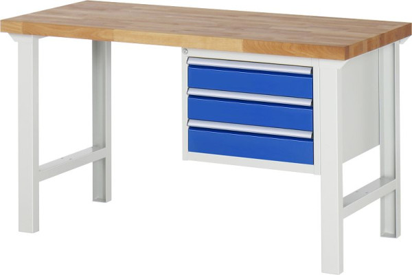 Etabli RAU série 7000 - modèle 7127, L1500 x P700 x H840 mm, base système L1500 x P650 x H800 mm, 03-7127A1-157B4S.11