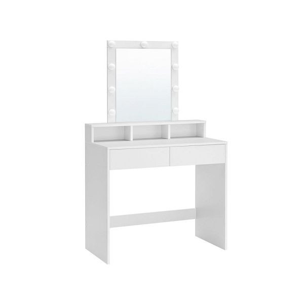 VASAGLE coiffeuse avec éclairage LED blanc, RDT114W01