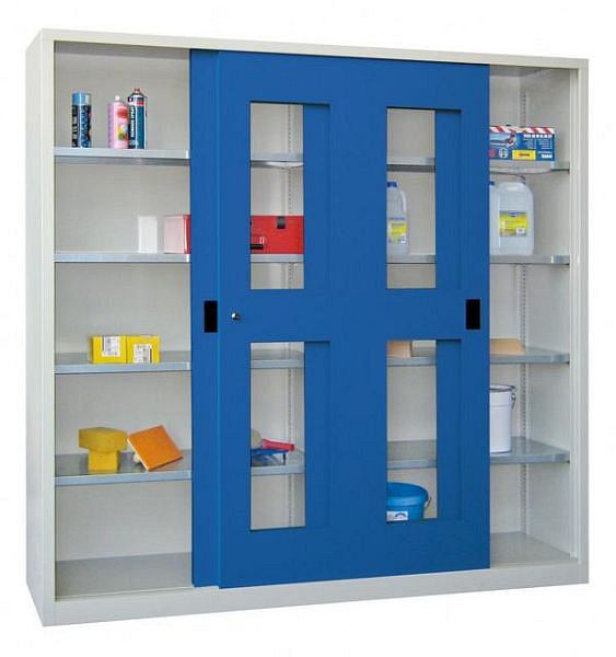 Armoire à portes coulissantes Pavoy 1950/400/2000, sols revêtus de poudre, fenêtre de visualisation, 30302-200-491-910300
