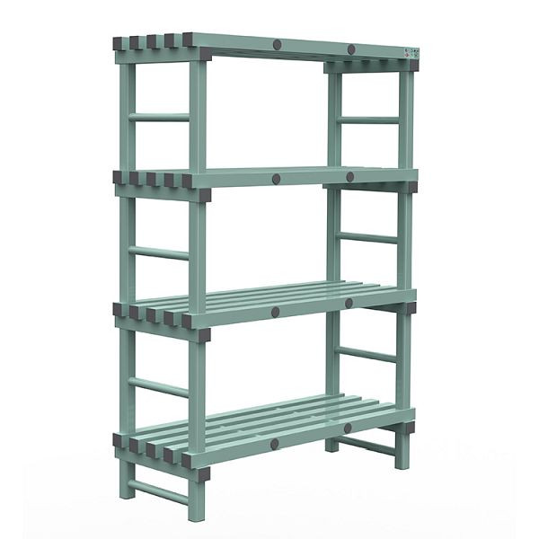 Etagère Euro REA 1200x500x1750mm, 4 montants au pas de 450mm, 308.151