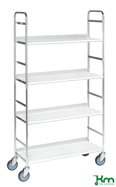 Chariot rayonnage mobile Kongamek, 790 x 290 x 1500 mm, capacité de charge 100 kg, KM151S4