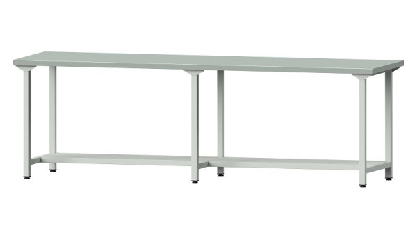 Bancs de travail ANKE table de travail, modèle 191, 2800 x 800 x 890 mm, RAL 7035, ZBP 40 mm, 401.461