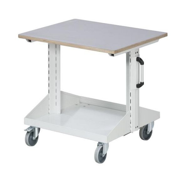Plan de travail de voiture de base ANKE; 800 x 720 x 750 mm; RAL 7035; avec 1 x plan de travail KSP, 962.002