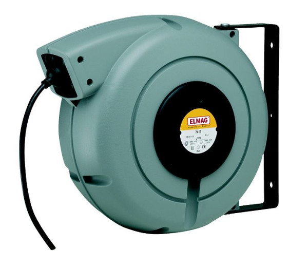Enrouleur de câble automatique ELMAG ZECA, 7525 RNF, 10+2 mètres, 5x2,5 mm², IP 42 (sans câble d'alimentation, fiche et raccord), 44211