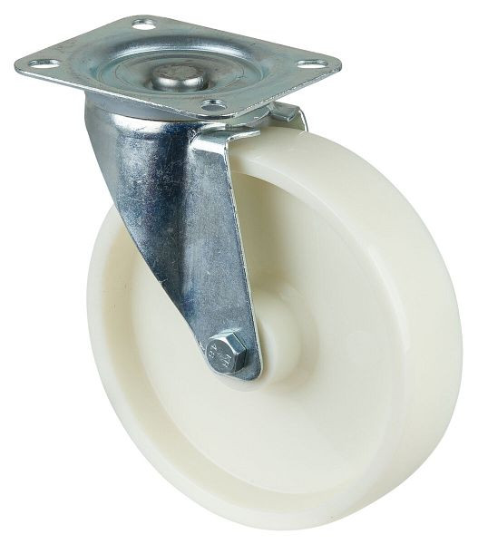 Roulette pour charges lourdes BS Rolls, largeur de roue 50 mm, Ø roue 200 mm, capacité de charge 400 kg, bande de roulement/corps de roue plastique, roulement à rouleaux, N100.B10.200