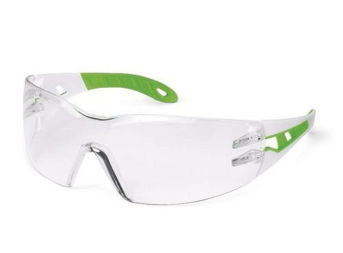 Lunettes de protection uvex pheos s - 9192, blanc/vert, verres en polycarbonate transparent, 210-194