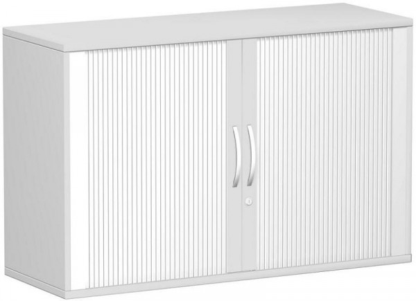 geramöbel panneau supérieur d'armoire à volets roulants 25 mm, avec pieds, verrouillable, 1200x425x798, argent/gris clair, S-312210-SL